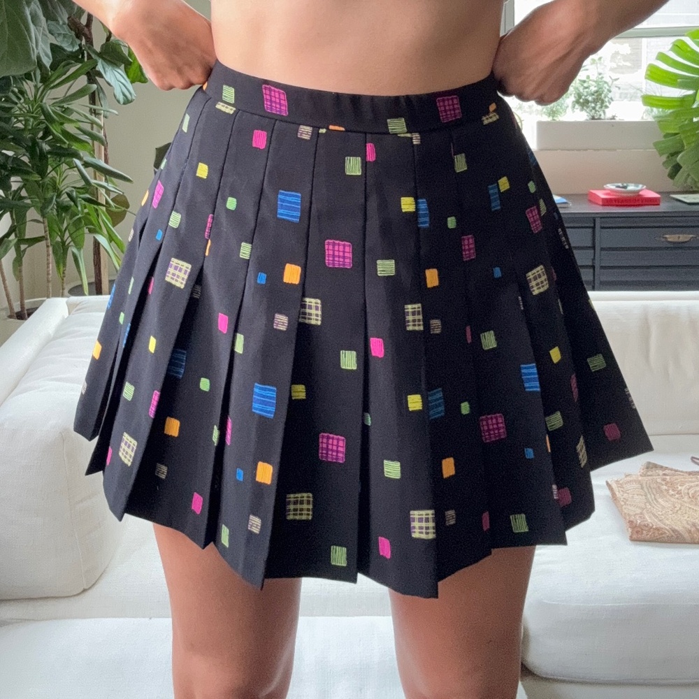 Pleated Mini Skirt